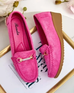 Royalfashion Mokasyny damskie eko zamszowe Ewo