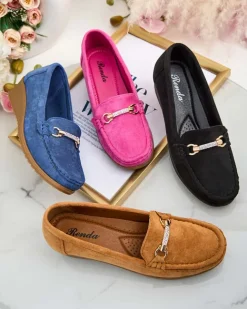 Royalfashion Mokasyny damskie eko zamszowe Ewo