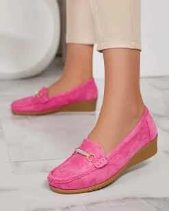 Royalfashion Mokasyny damskie eko zamszowe Ewo