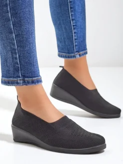 Royalfashion Mokasyny damskie na niskim koturnie Epoles