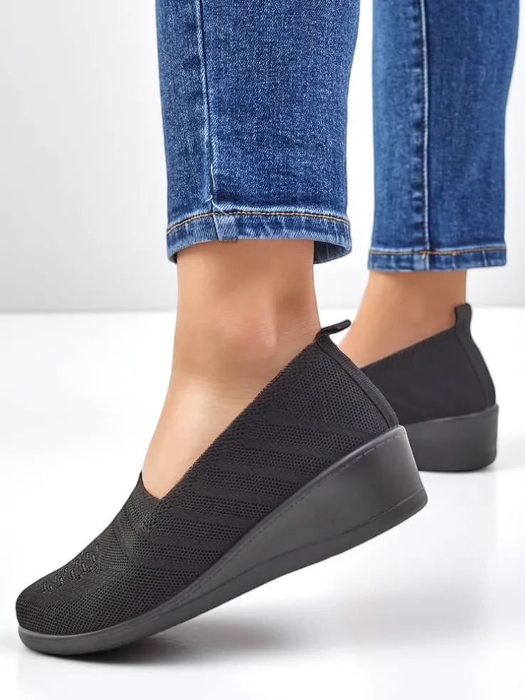 Royalfashion Mokasyny damskie na niskim koturnie Epoles