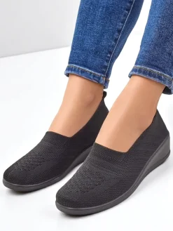 Royalfashion Mokasyny damskie na niskim koturnie Epoles