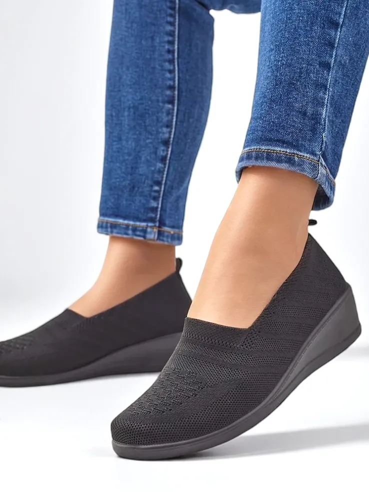 Royalfashion Mokasyny damskie na niskim koturnie Epoles