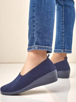 Royalfashion Mokasyny damskie na niskim koturnie Epoles