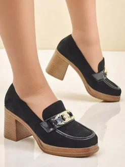 Royalfashion Mokasyny damskie na słupku Qeroy