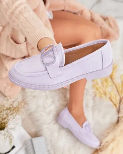 Royalfashion Mokasyny damskie z ozdobą Fograss