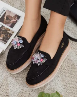 Royalfashion Mokasyny z kolorowymi kamyczkami Restea