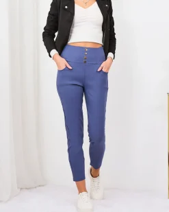 Royalfashion Niebieskie damskie spodnie typu tregginsy