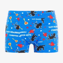 Royalfashion Niebieskie męskie bokserki z printem