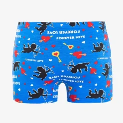 Royalfashion Niebieskie męskie bokserki z printem