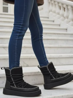 Royalfashion Śniegowce damskie sznurowane Siozi