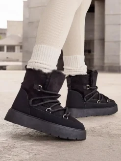 Royalfashion Śniegowce damskie sznurowane Liloz