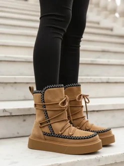 Royalfashion Śniegowce damskie sznurowane Siozi