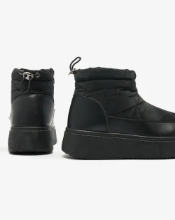 Royalfashion Śniegowce damskie w czarnym kolorze Fopinia