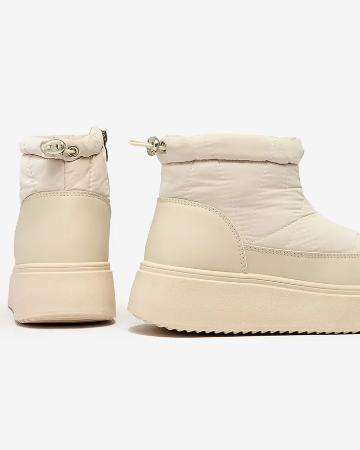 Royalfashion Śniegowce damskie w beżowym kolorze Fopinia