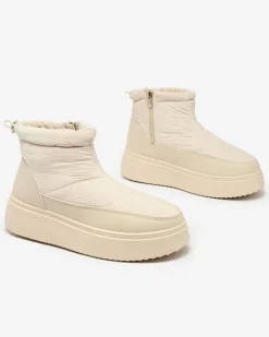 Royalfashion Śniegowce damskie w beżowym kolorze Fopinia