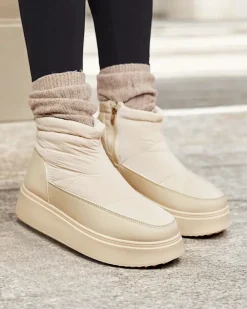 Royalfashion Śniegowce damskie w beżowym kolorze Fopinia