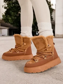 Royalfashion Śniegowce damskie sznurowane Liloz