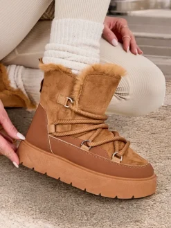 Royalfashion Śniegowce damskie sznurowane Liloz