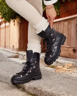 Royalfashion Śniegowce damskie sznurowane Lorii