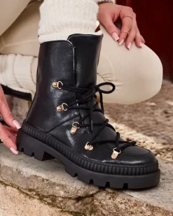 Royalfashion Śniegowce damskie sznurowane Lorii