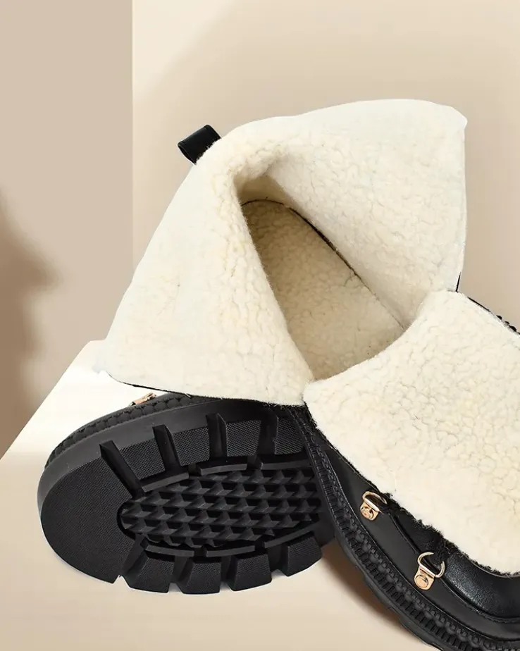 Royalfashion Śniegowce damskie sznurowane Lorii