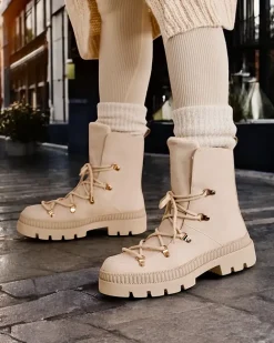 Royalfashion Śniegowce damskie sznurowane Lorii