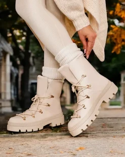 Royalfashion Śniegowce damskie sznurowane Lorii