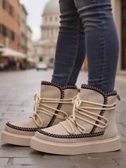 Royalfashion Śniegowce damskie sznurowane Stozi