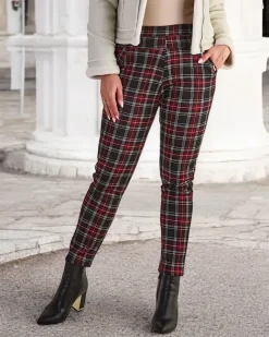 Royalfashion Ocieplane damskie spodnie typu tregginsy PLUS SIZE