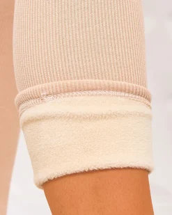 Royalfashion Ocieplane legginsy damskie prążkowane