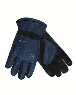 Royalfashion Ocieplane rękawice męskie z regulacją w nadgarstku