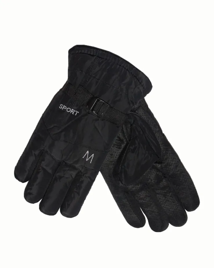 Royalfashion Ocieplane rękawice męskie z regulacją w nadgarstku