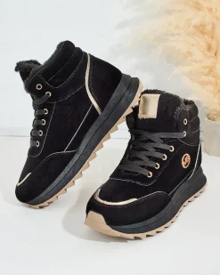 Royalfashion Ocieplane sneakersy damskie z futerkiem Casill