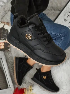 Royalfashion Ocieplane sneakersy damskie z futerkiem Casot