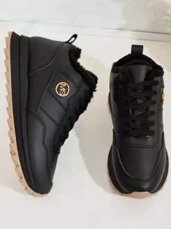 Royalfashion Ocieplane sneakersy damskie z futerkiem Casot