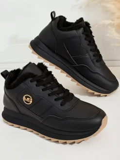 Royalfashion Ocieplane sneakersy damskie z futerkiem Casot