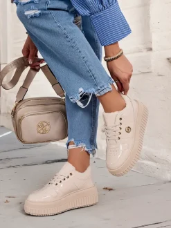 Royalfashion Ocieplane sneakersy damskie z futerkiem Rozit