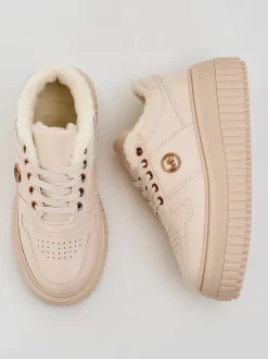 Royalfashion Ocieplane sneakersy damskie z futerkiem Rozit