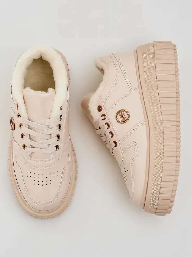 Royalfashion Ocieplane sneakersy damskie z futerkiem Rozit