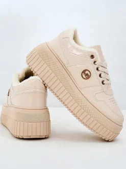 Royalfashion Ocieplane sneakersy damskie z futerkiem Rozit