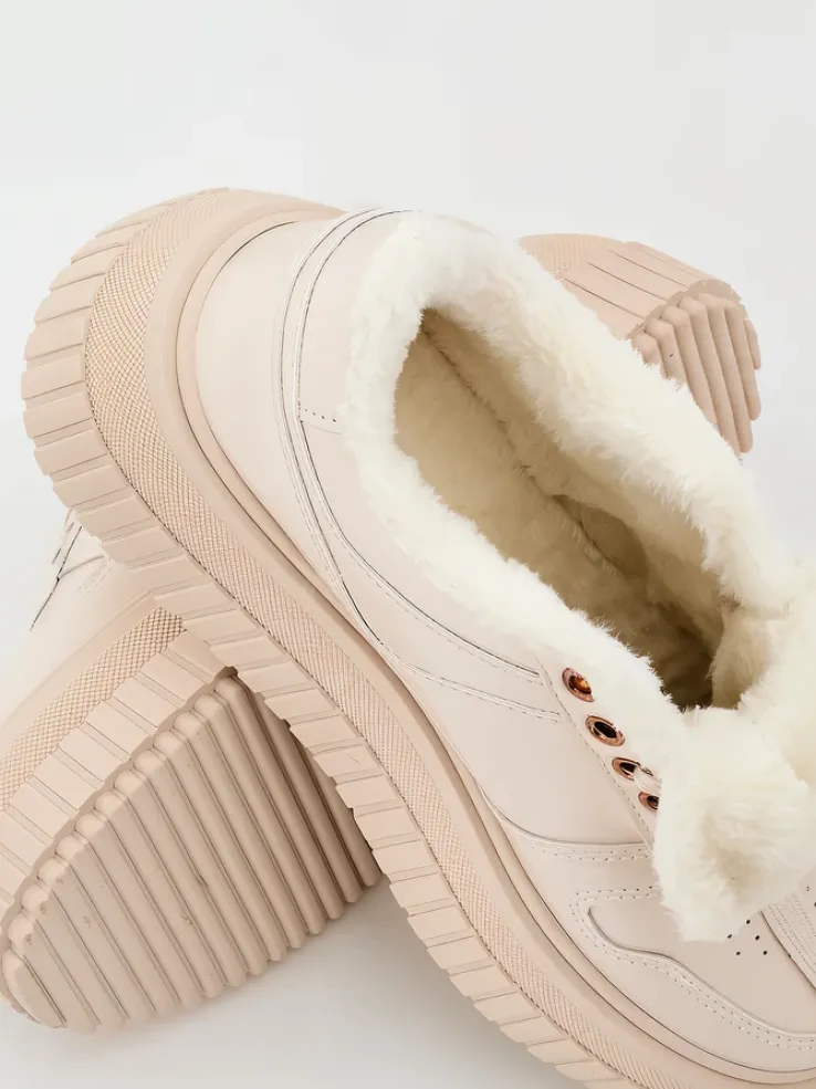 Royalfashion Ocieplane sneakersy damskie z futerkiem Rozit