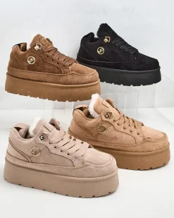 Royalfashion Ocieplane sneakersy damskie Zoovi