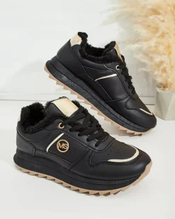 Royalfashion Ocieplane sneakersy damskie z futerkiem Boris