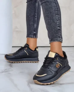 Royalfashion Ocieplane sneakersy damskie z futerkiem Boris