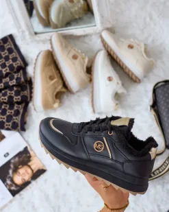 Royalfashion Ocieplane sneakersy damskie z futerkiem Boris