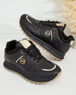 Royalfashion Ocieplane sneakersy damskie z futerkiem Boris