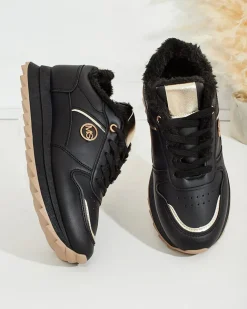 Royalfashion Ocieplane sneakersy damskie z futerkiem Boris