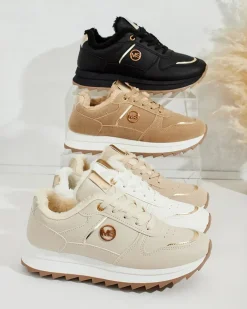 Royalfashion Ocieplane sneakersy damskie z futerkiem Boris