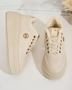 Royalfashion Ocieplane sneakersy damskie z futerkiem Sofi